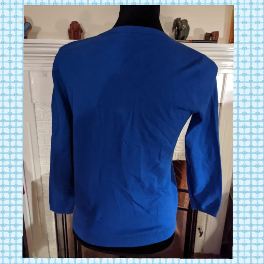 Talbots Royal Blue Cardigan - Picture 6 of 8